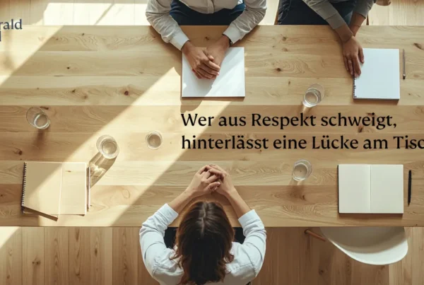 Wer aus Respekt schweigt, hinterlässt eine Lücke am Tisch